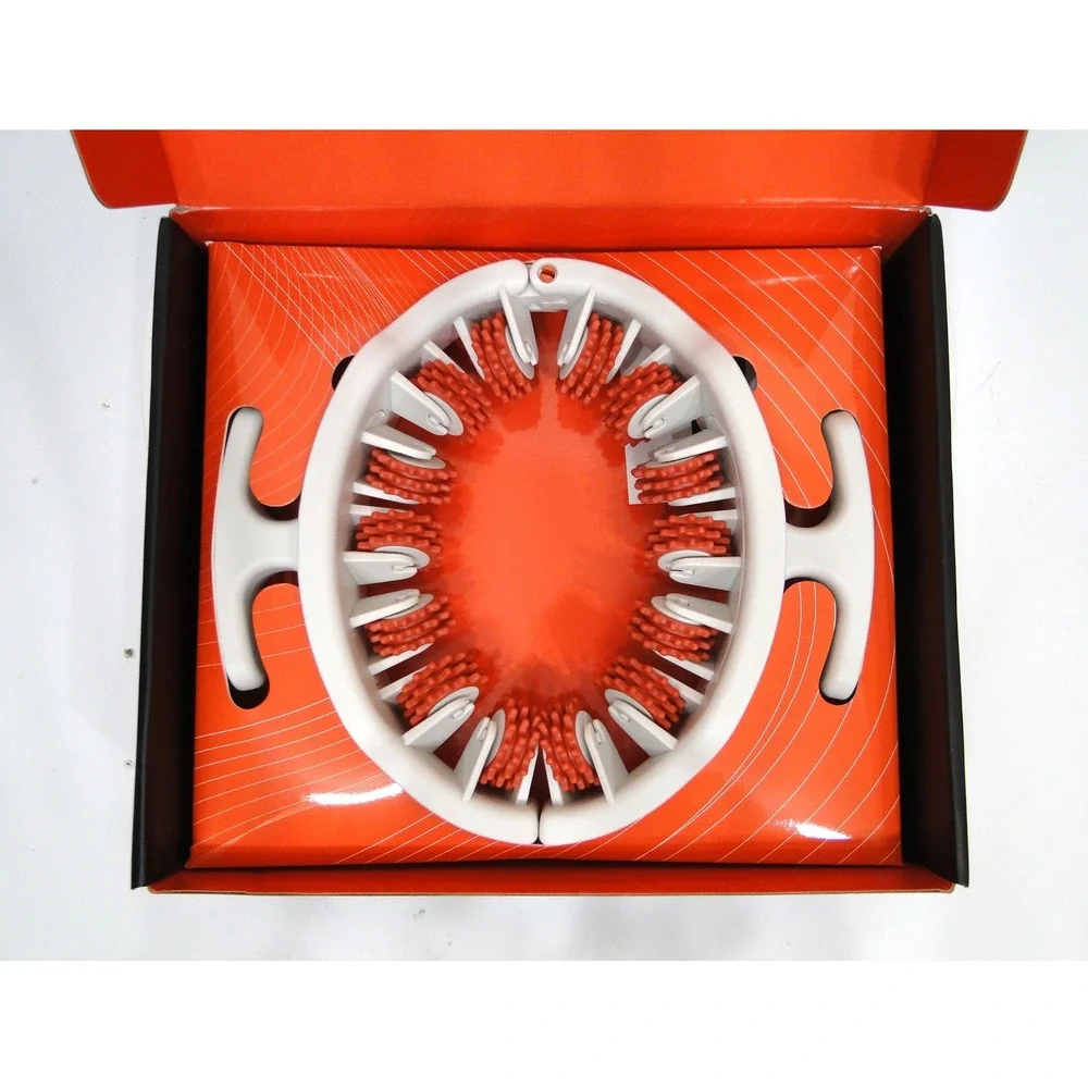 Soulyis Leg Massage Roller Manual Acupoint Muscle Relief Tool White Orange